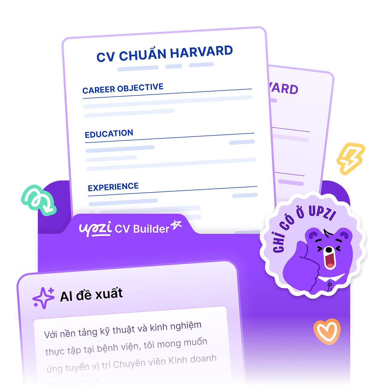 Tạo CV chuẩn Harvard với Upzi